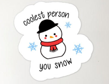 Coolest Person You Snow Sticker