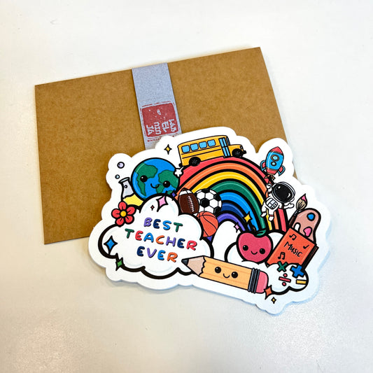 Best Teacher Ever Mini Card