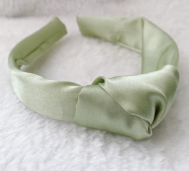 Satin Green Headband