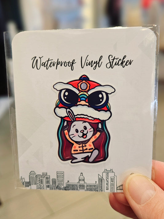 Lion Head Bunny Sticker