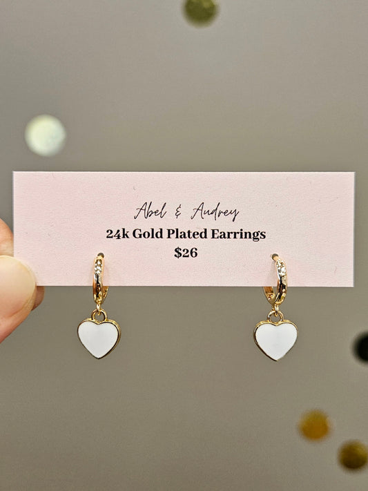 Heart Huggie Earrings