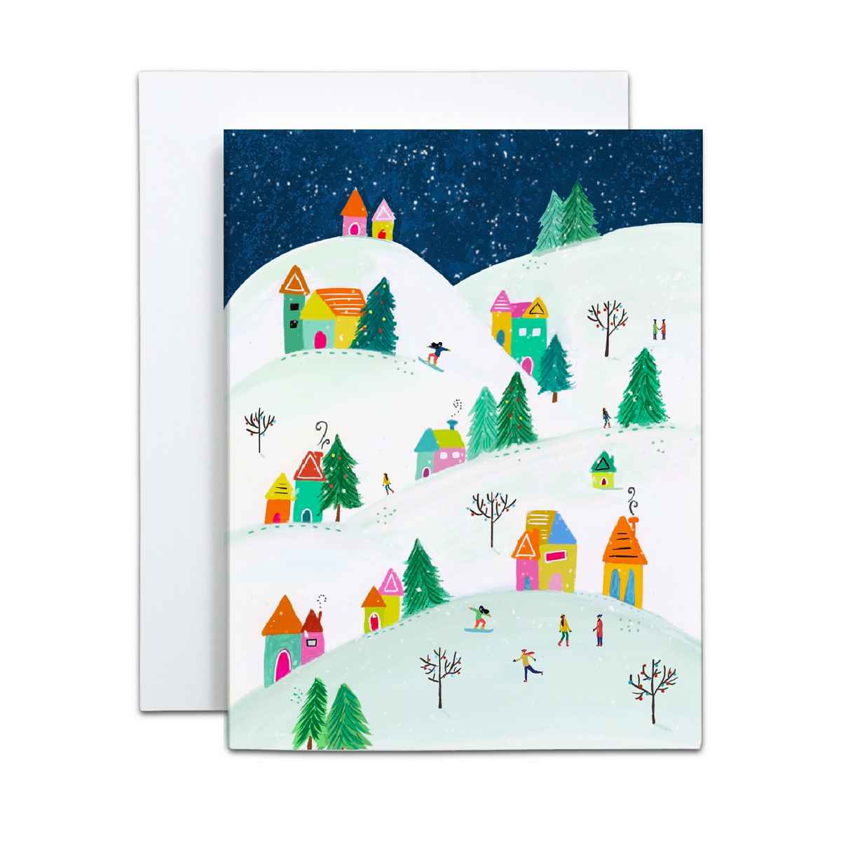 Christmas Village Holiday Greeting Card