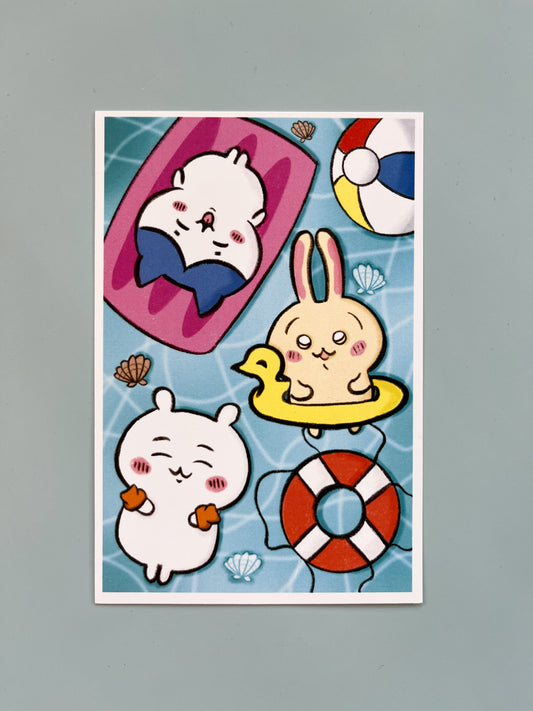 Poolside Pals Postcard