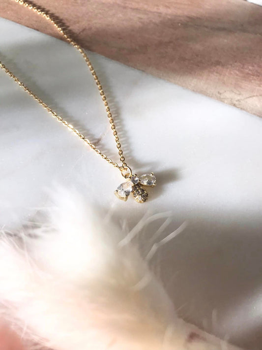 Zircon Bee Necklace