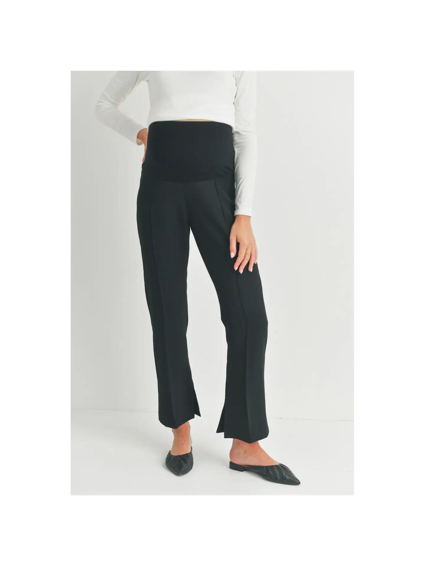 Marley Pleated Split Hem Pants Size L & XL - As Is & Final Sale