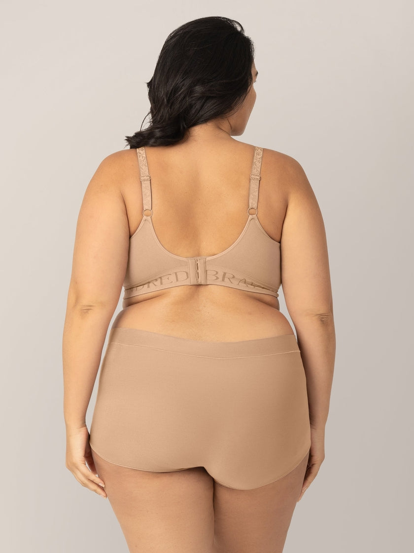 Grow with Me Maternity & Postpartum Boyshort in Beige