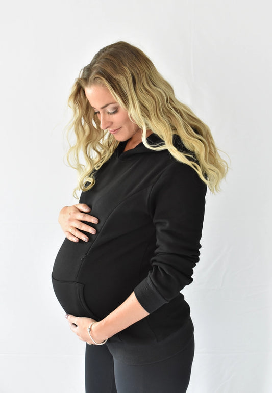 Jaydon Nursing Hoodie in Black