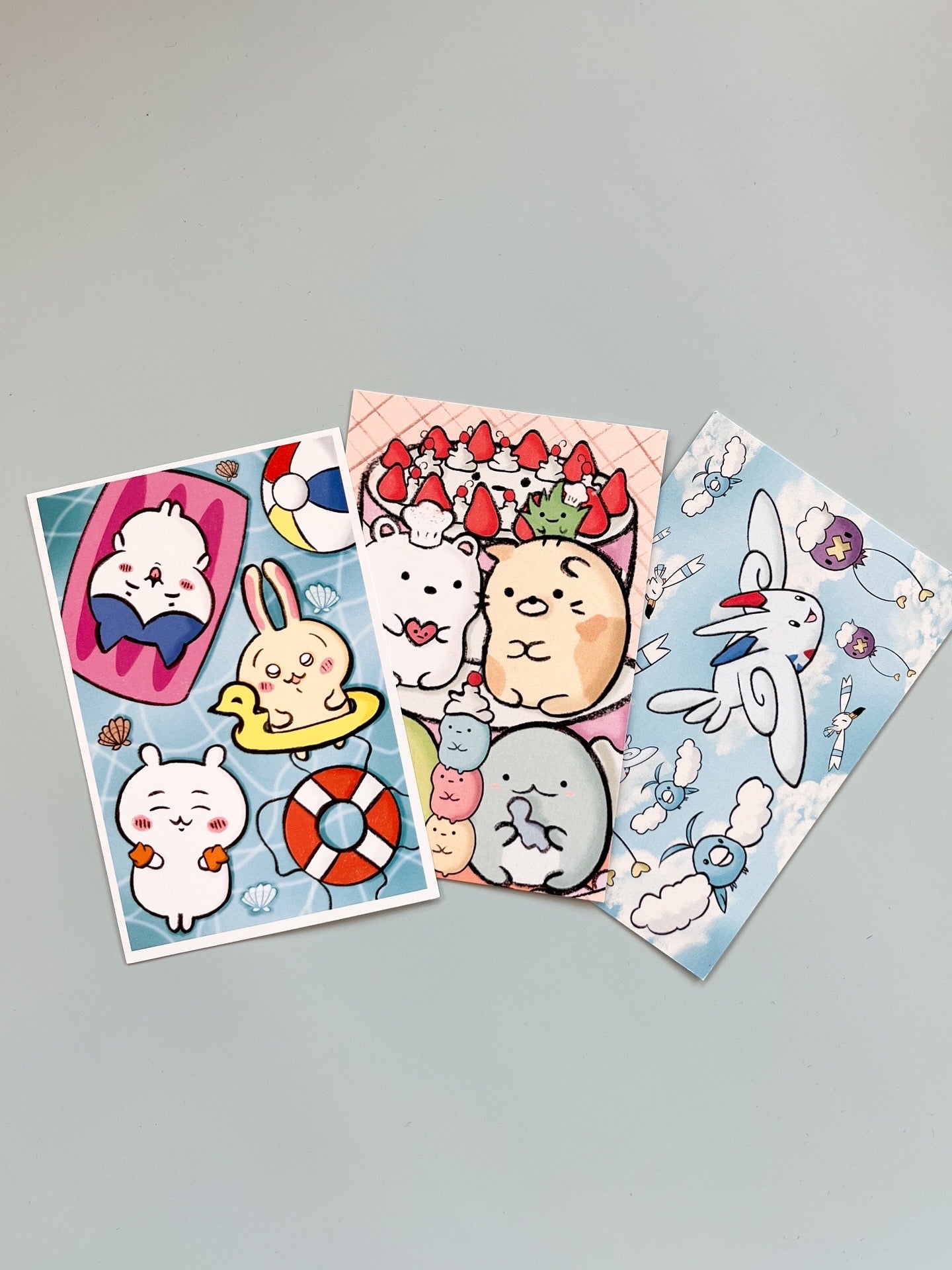 Flying Friends Postcard