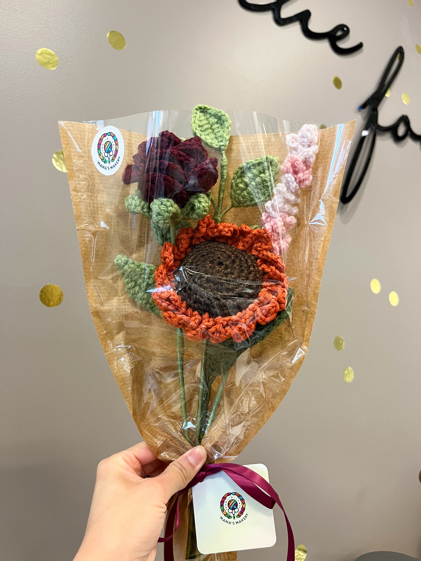 Small Crochet Flower Bouquet