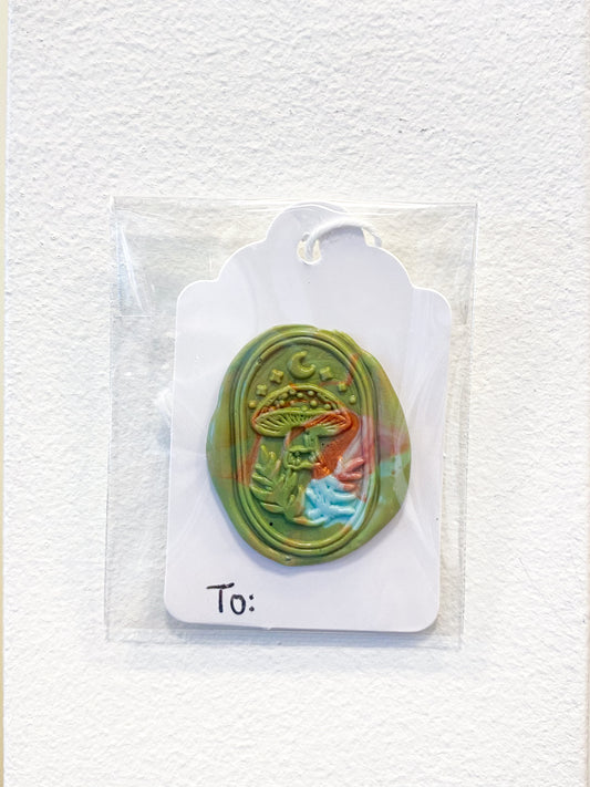 White Wax Seal Gift Tag