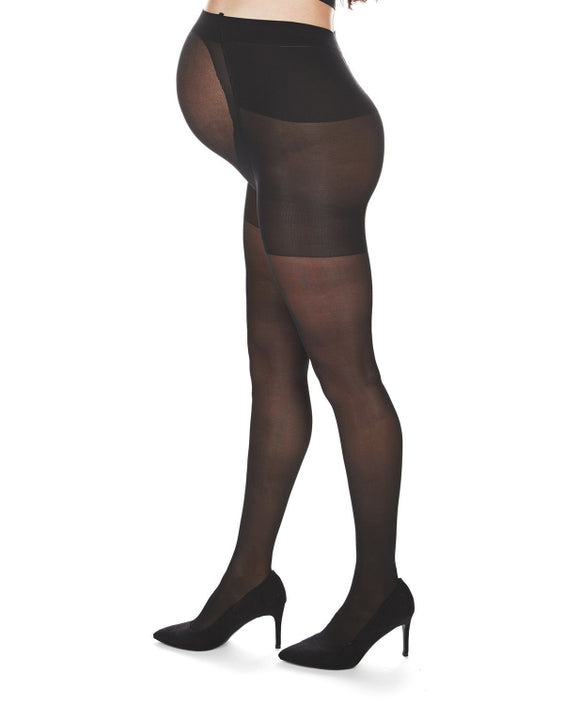 Black Sheer Support Maternity Tights