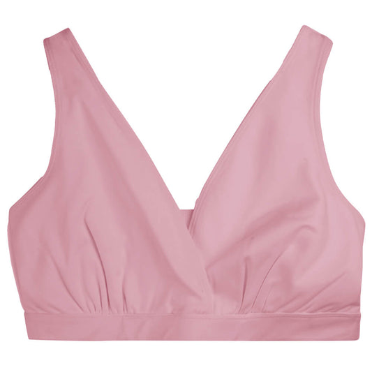 Cross-Front Organic Cotton Ballet Pink Bralette
