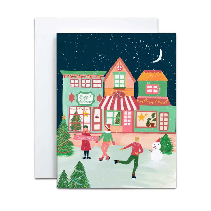 Christmas Street Holiday Greeting Card
