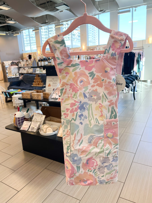 Mini Maker's Apron in Pink Floral