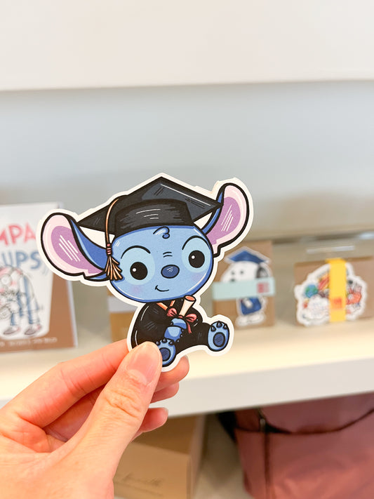 Blue Monster Graduation Card