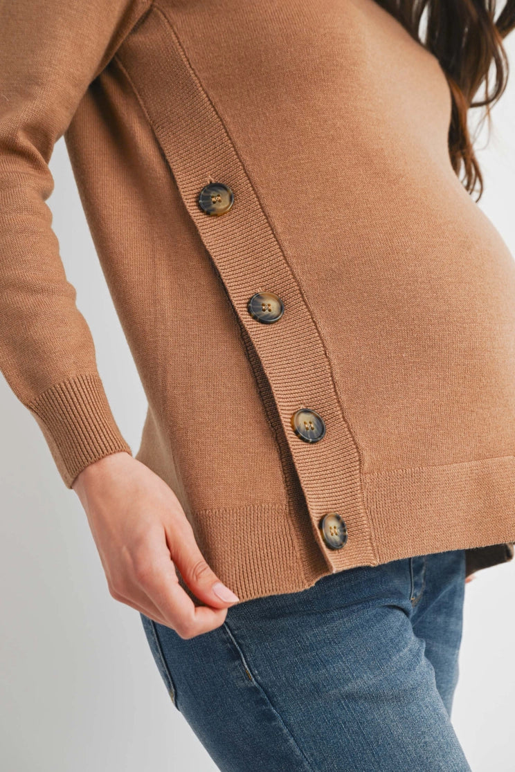 Avah Button Pullover Sweater