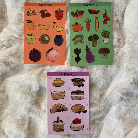 Jelly Veggie Sticker Sheet