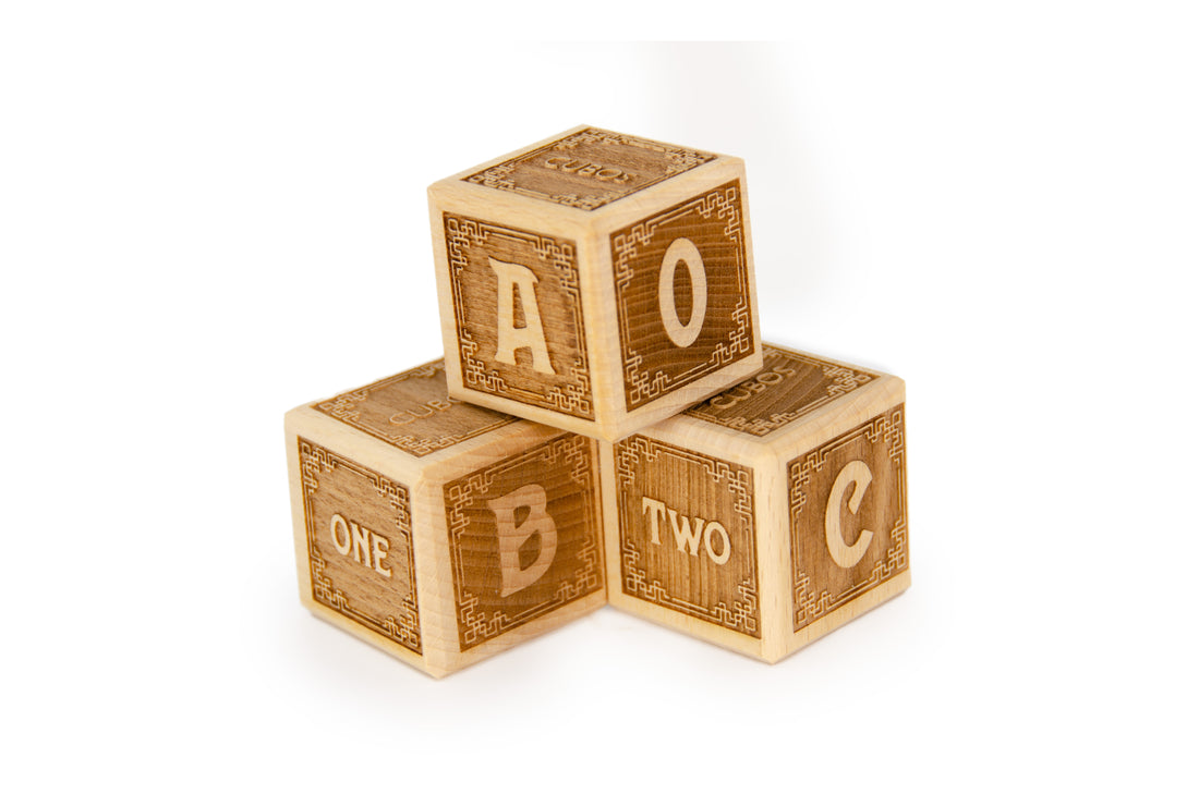 Classic Wooden Alphabet Blocks Full Set