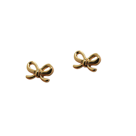 Baby Bow Studs in Gold