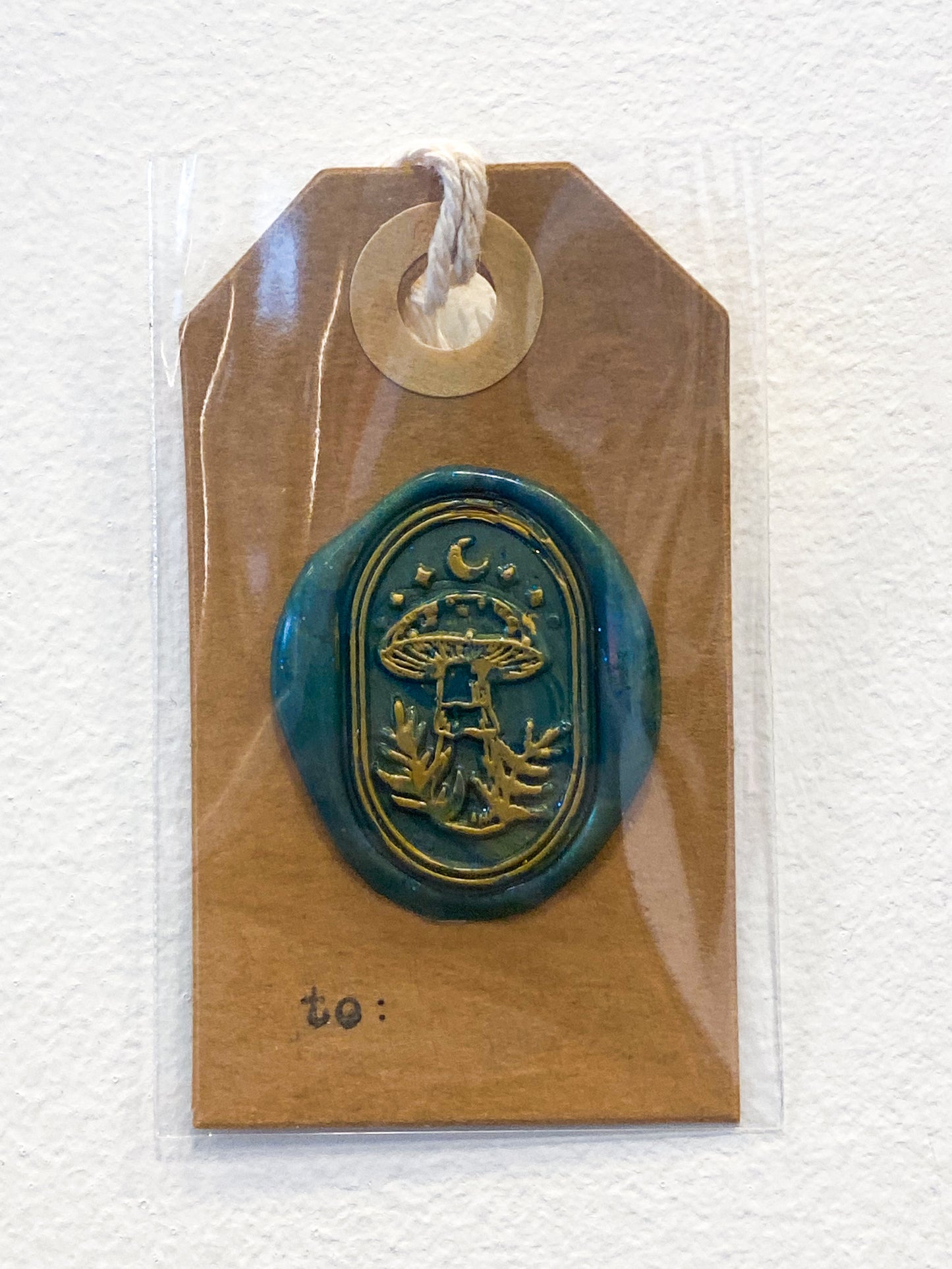 Brown Wax Seal Gift Tag