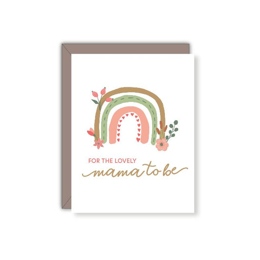 Boho Rainbow Mama to be Baby Shower Card