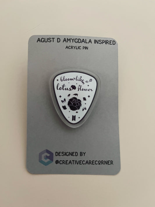 Amygdala Lotus Flower Acrylic Pin