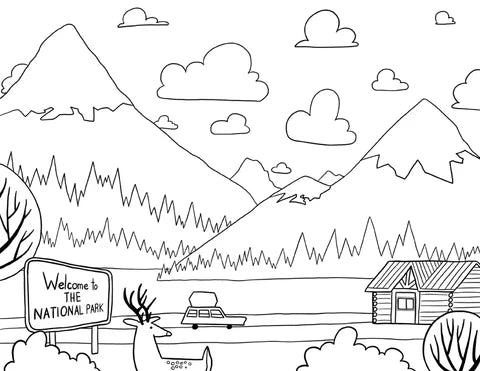 Rocky Mountain Colouring Book