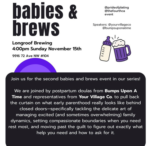 Babies & Brews #02 November 15th 4PM-5PM