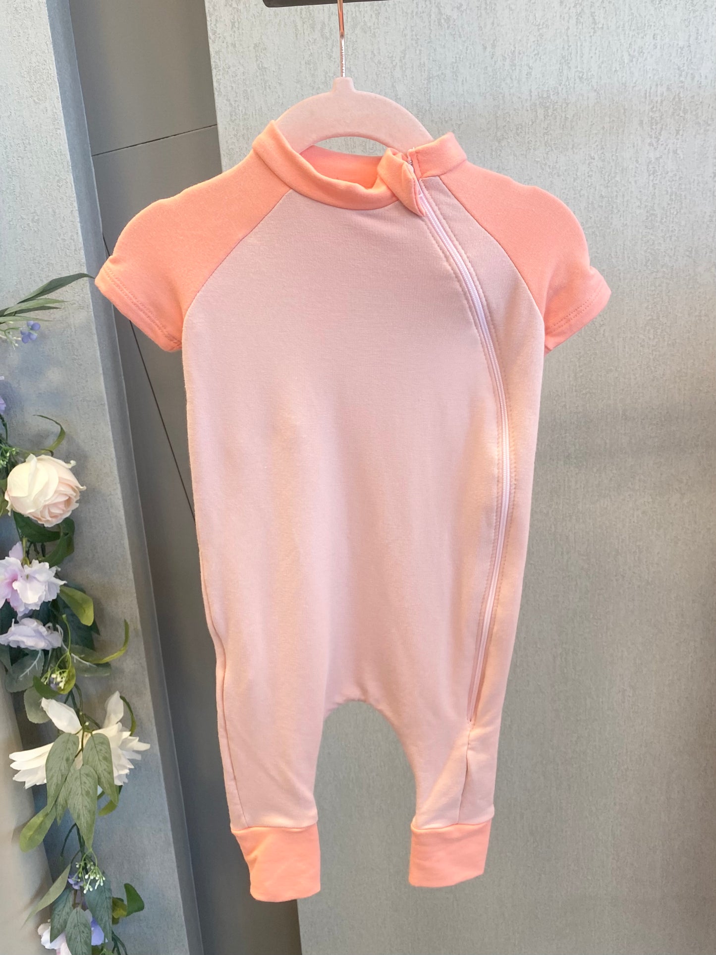 BiziBoo Romper in Coral