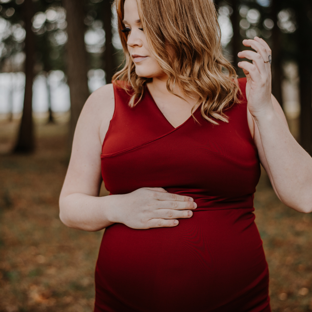 Santiago Maternity Gown in Cranberry Size L - As Is & Final Sale