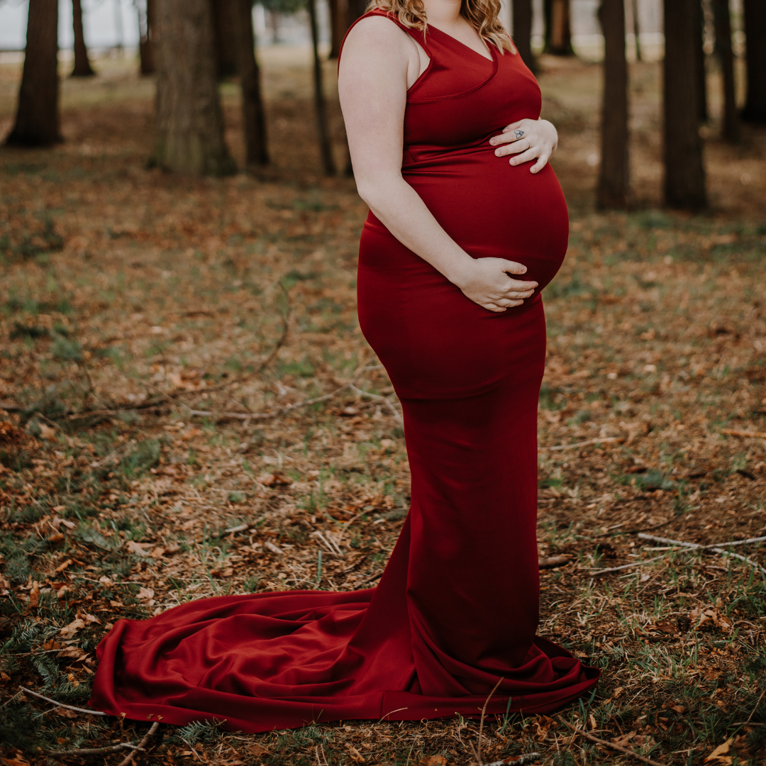 Santiago Maternity Gown in Cranberry Size L - As Is & Final Sale