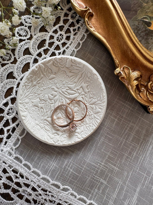 Lace Texture Ring Dish