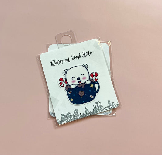 Polar Bear Hot Chocolate Sticker