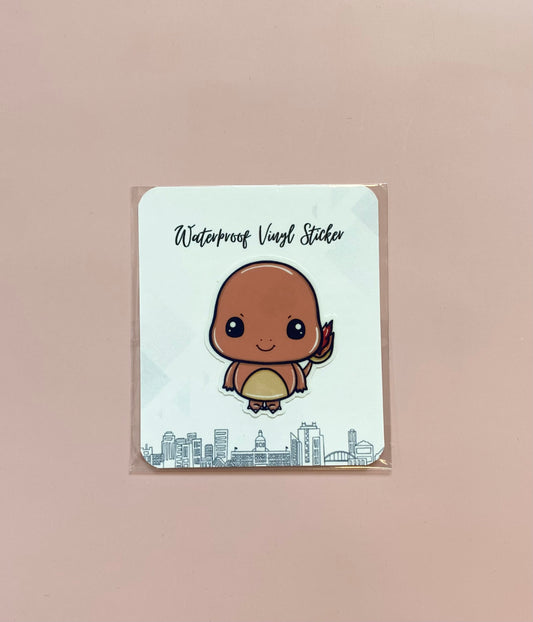 Orange Lizard Creature Sticker