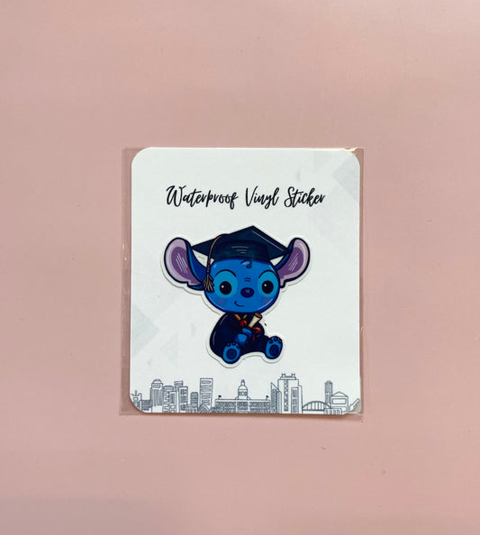 Blue Monster Graduation Sticker