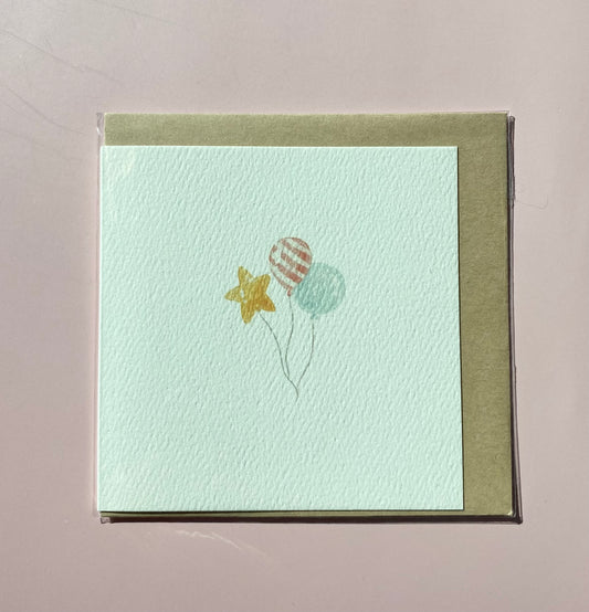 Three Balloons Mini Card