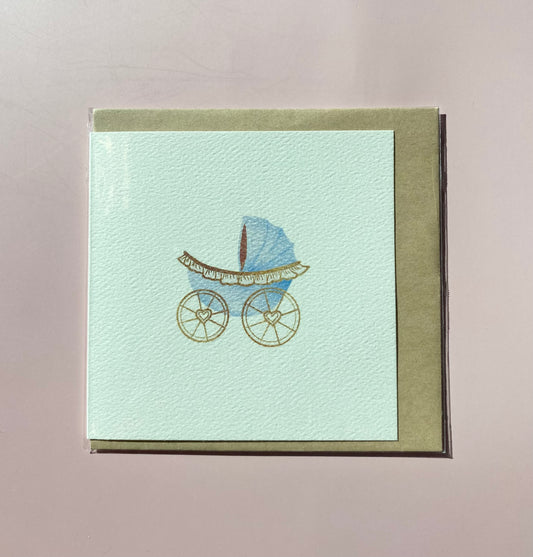 Blue Carriage Mini Card
