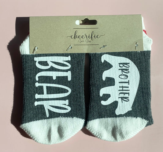 Brother Bear Socks in Dark Grey