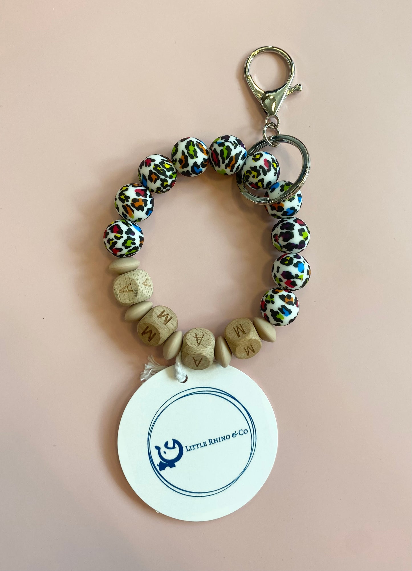 MAMA Colourful Leopard Wristlet