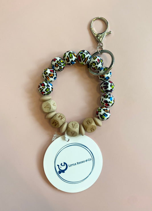 MAMA Colourful Leopard Wristlet