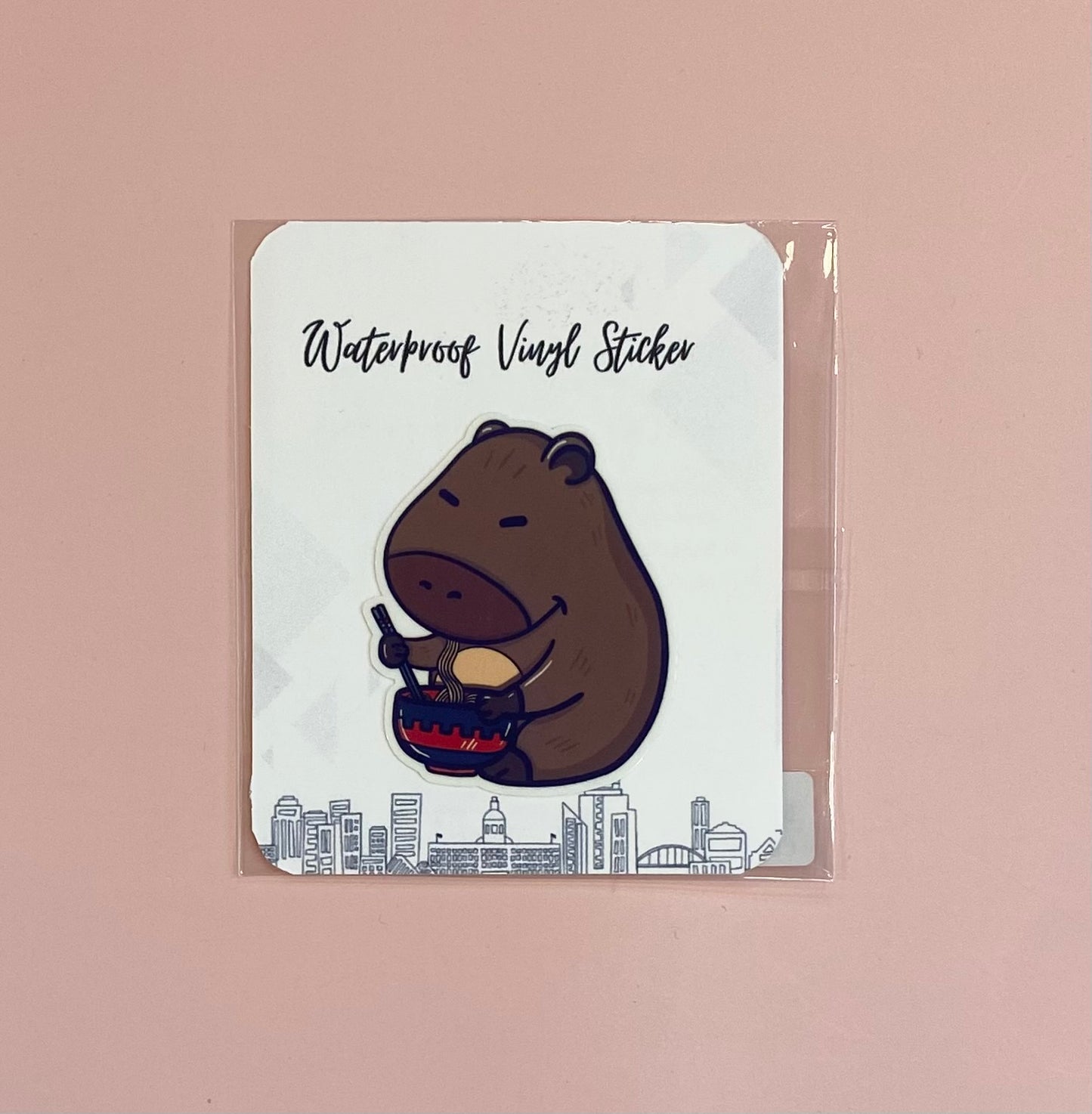 Capybara Noodles Sticker