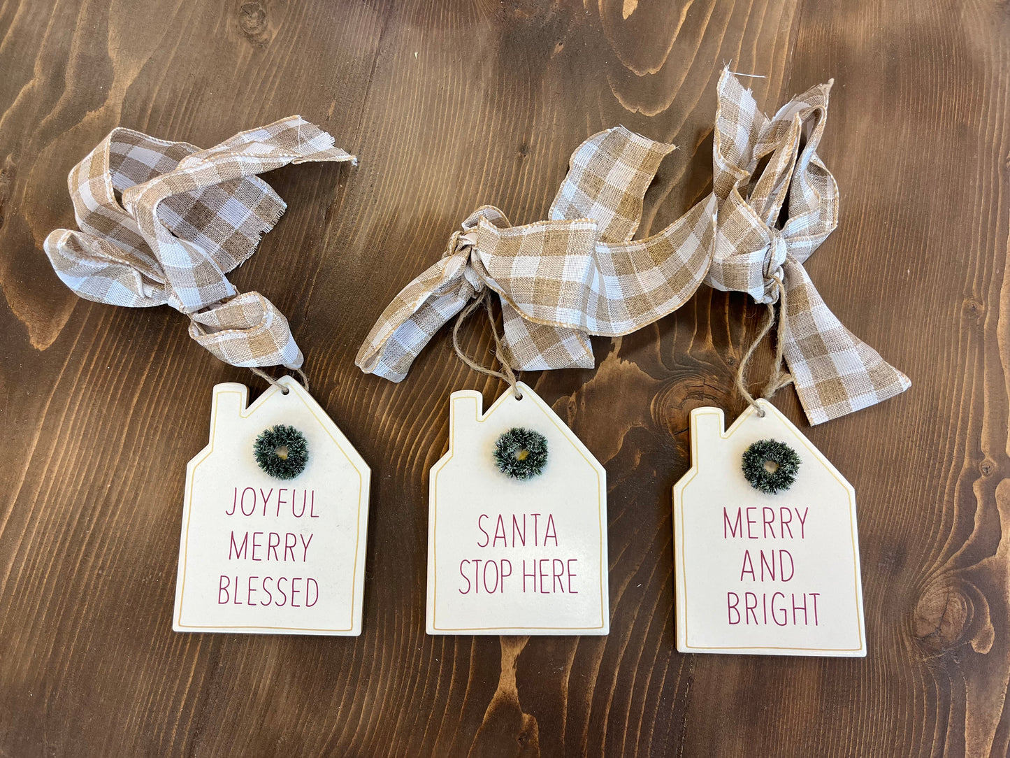 Christmas Houses Hanging Decor (Set of 3)