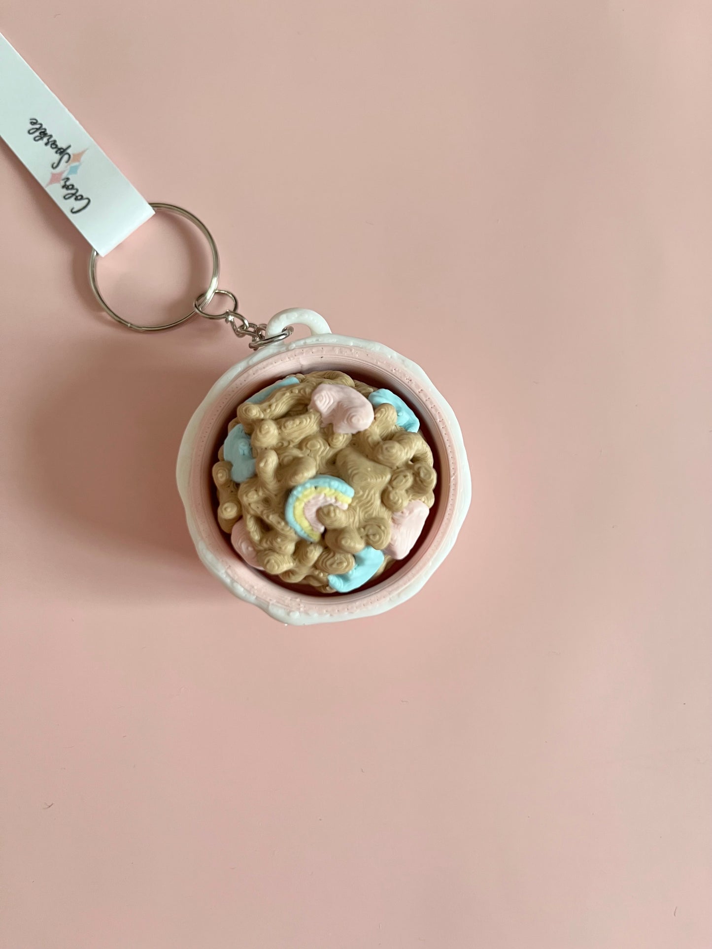Rainbow Cereal Clicker Keychain