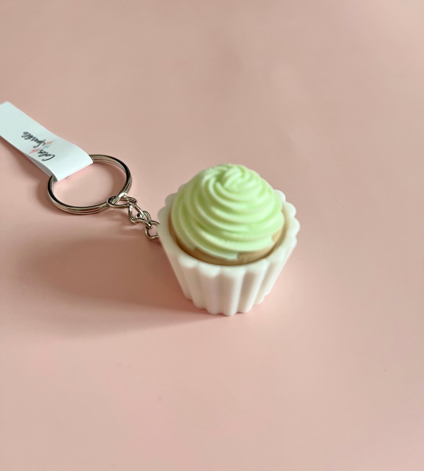 Green Cupcake Clicker Keychain