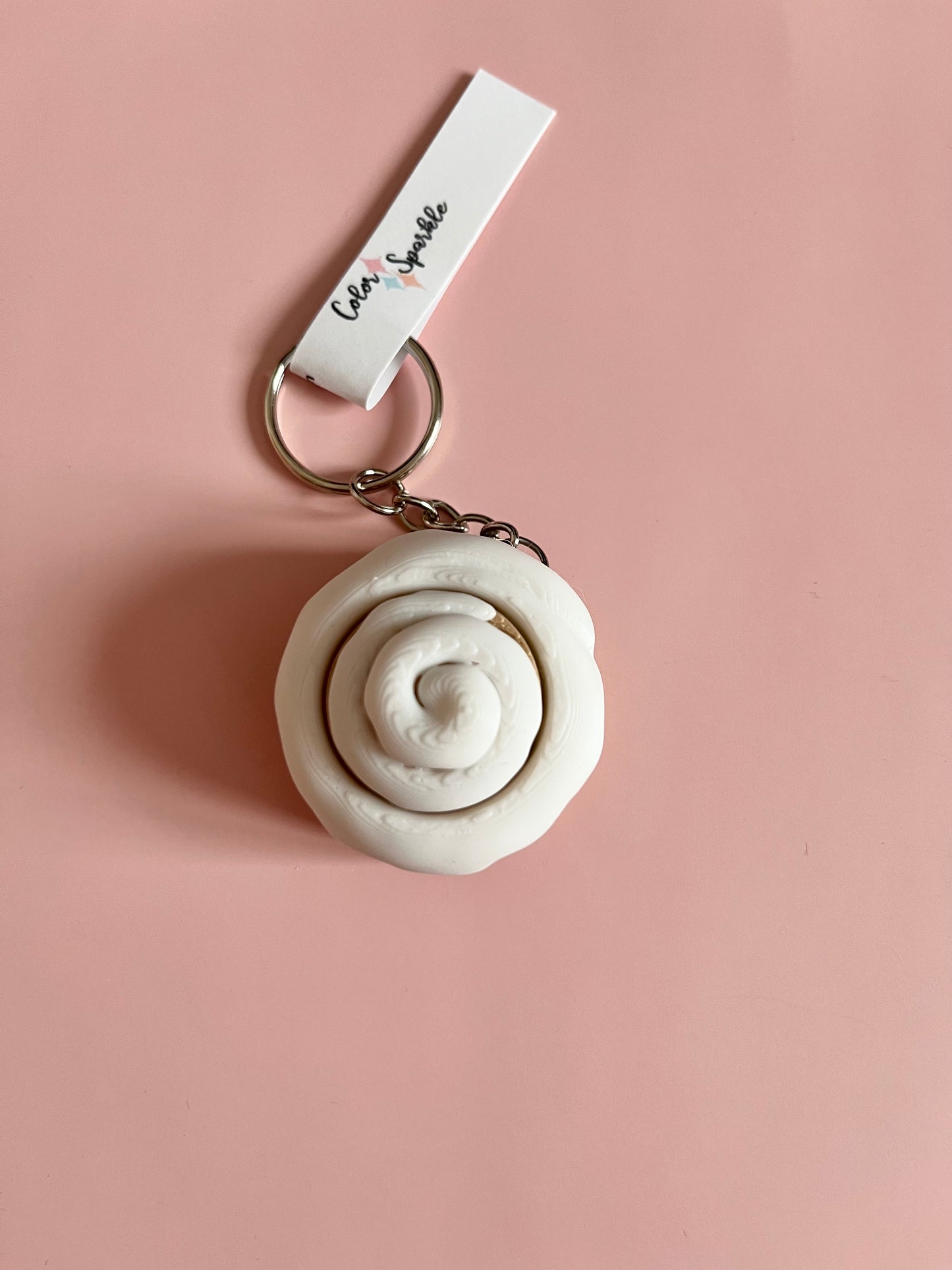 Cinnamon Bun Clicker Keychain