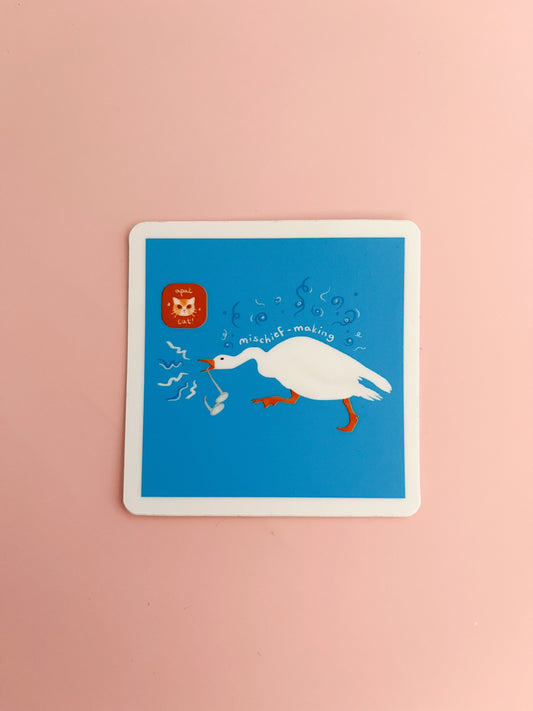 Mischief Goose Sticker