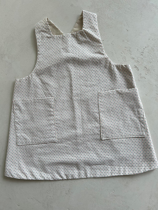 Mini Maker's Kids Apron in Neutral Dainty Dots