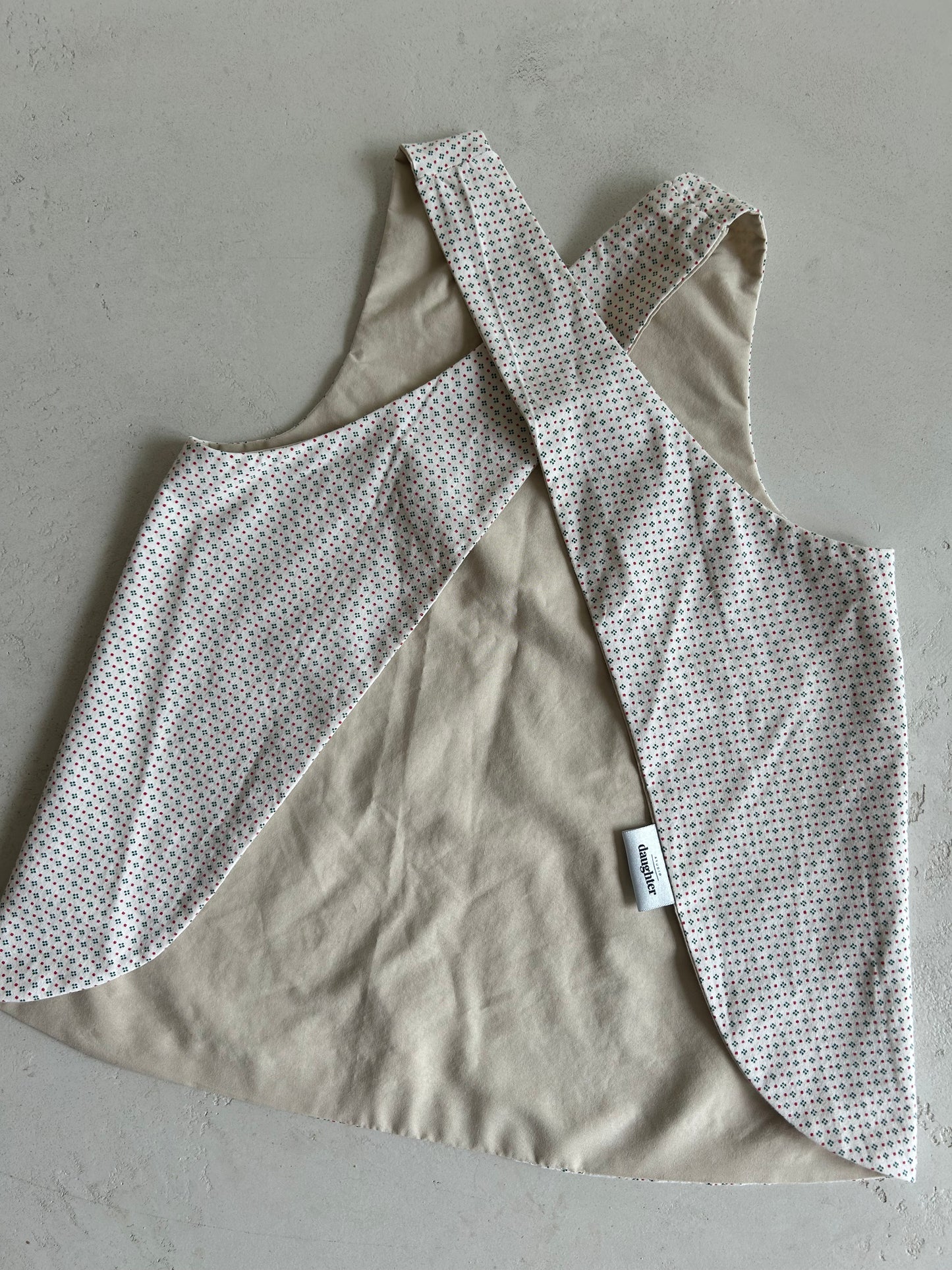 Mini Maker's Kids Apron in Neutral Dainty Dots