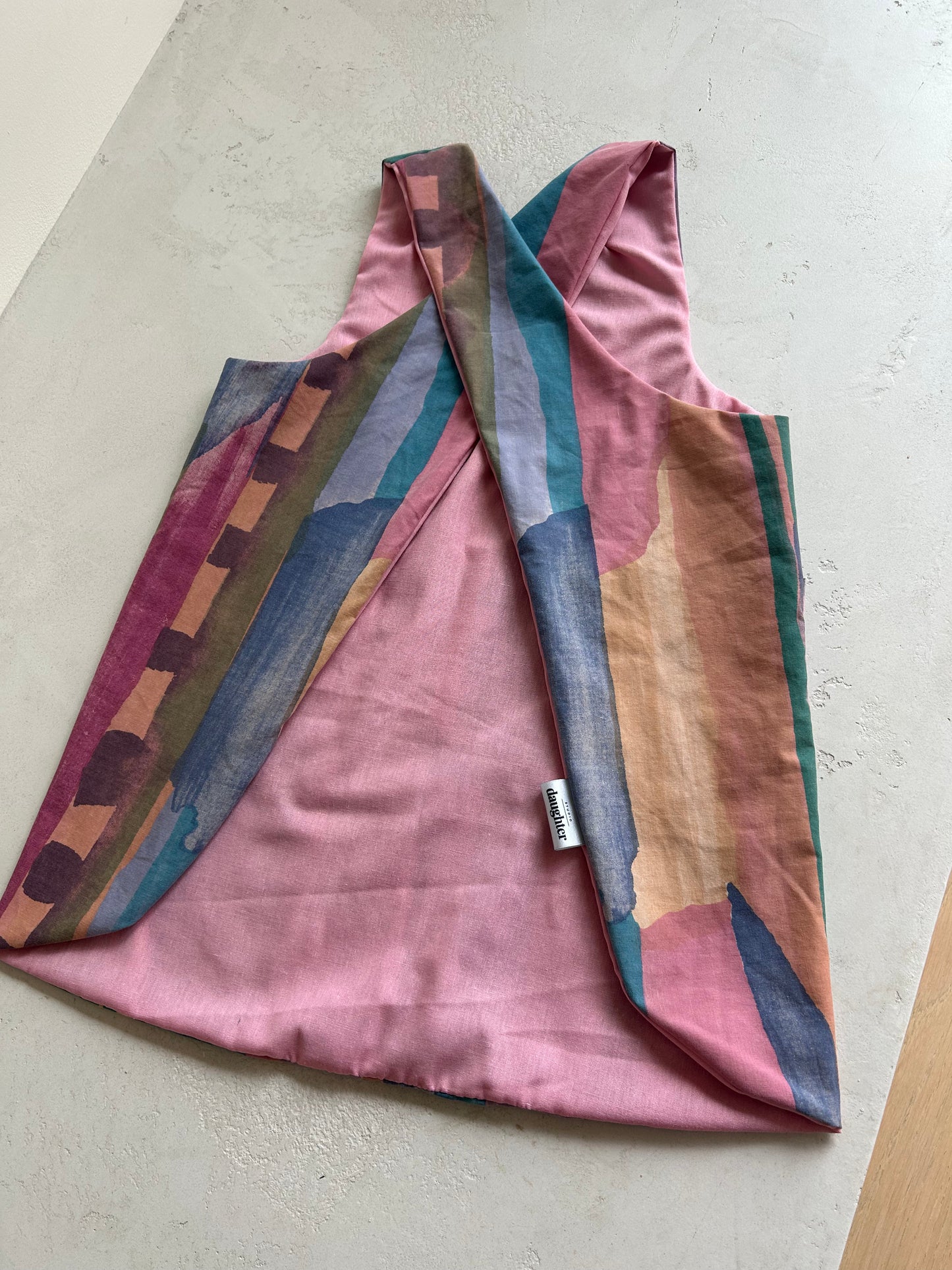Mini Maker's Kids Apron in Pink Multicolour