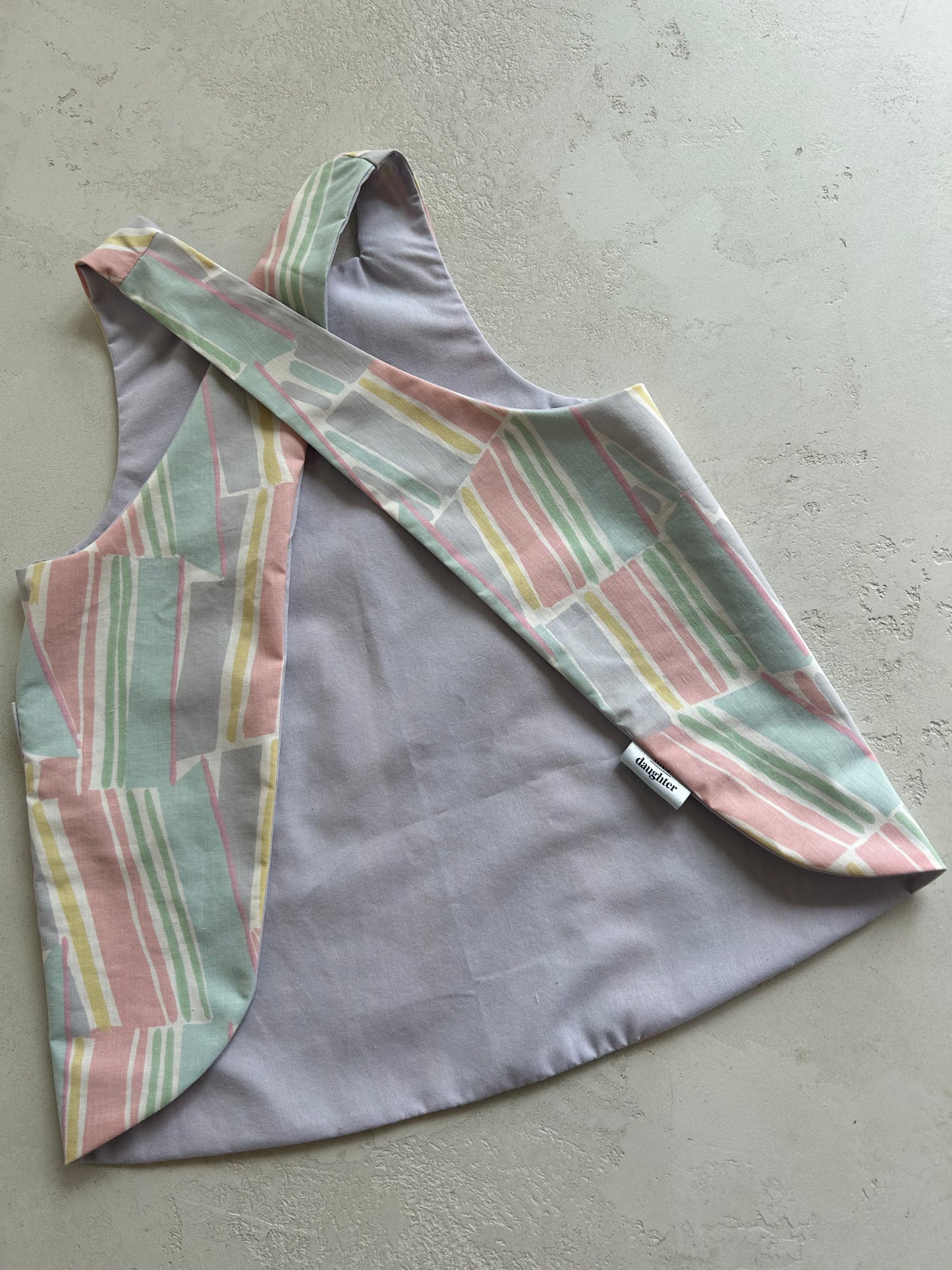 Mini Maker's Kids Apron in Purple Multicolour